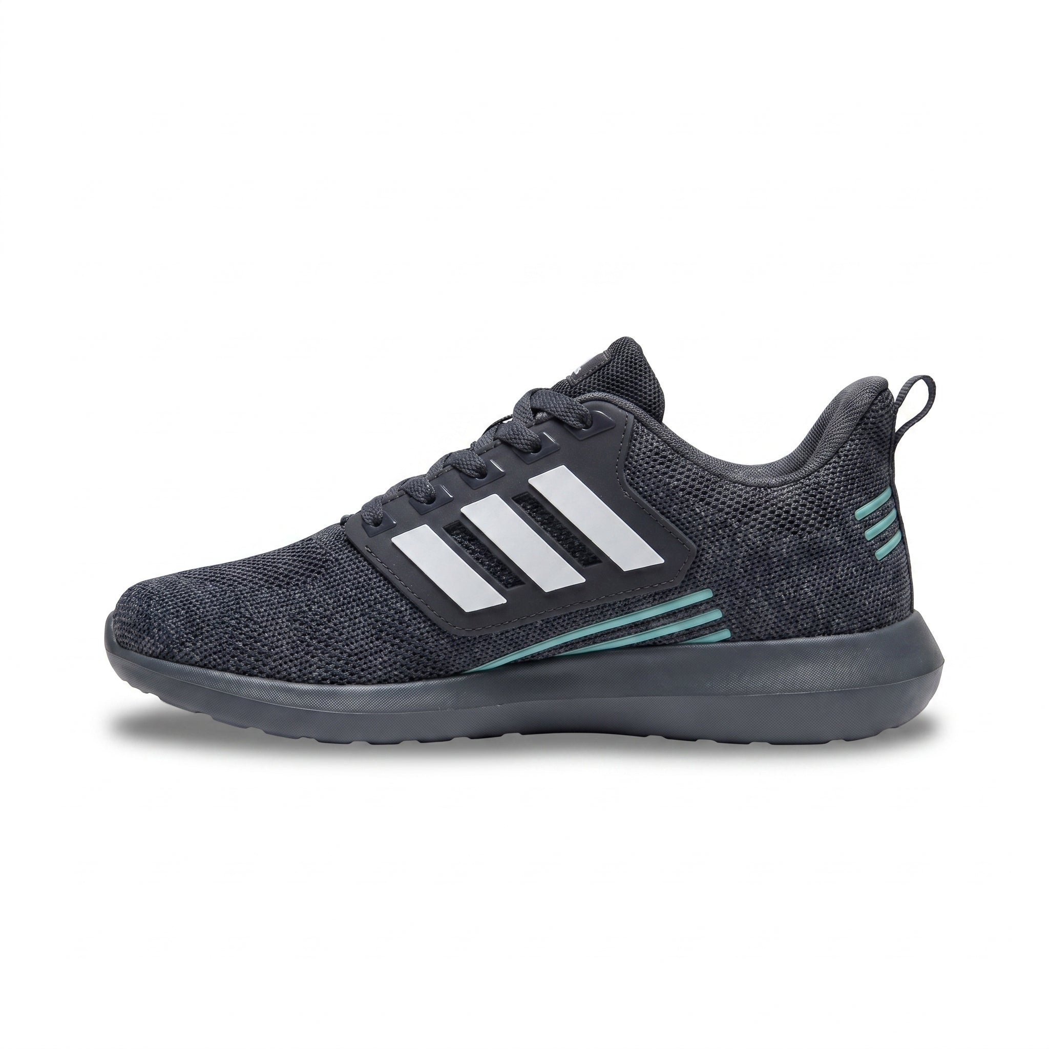 BNB-1115 Export-Grade Running Sneaker Charcoal Teal — Front View | Ben Nevis Bangladesh