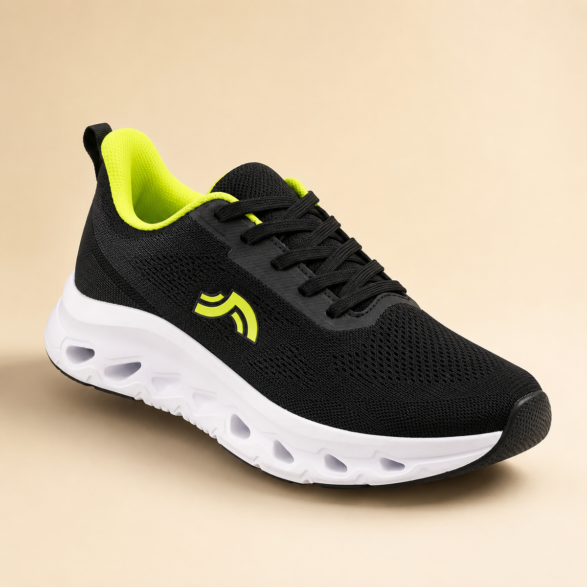 BNB-1119 Black Volt Sneaker Cushioned Sole and Grip Detail | Ben Nevis Bangladesh