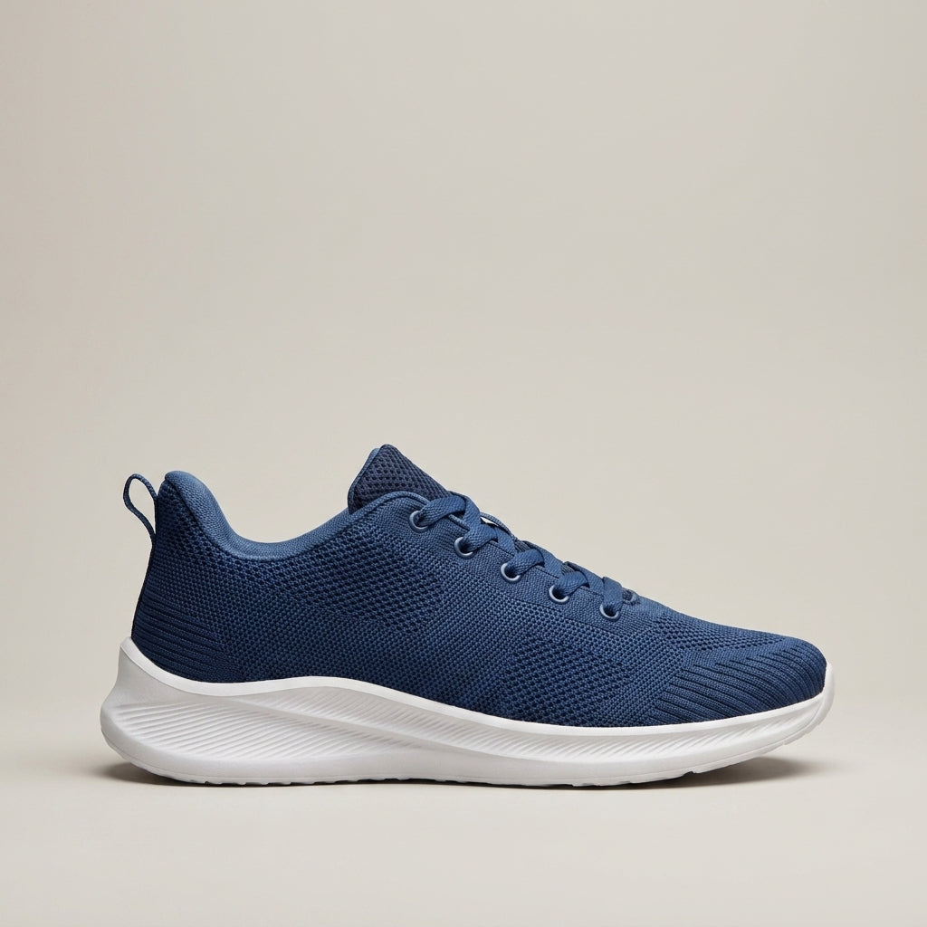 BNB-1122 Stride Pro Export-Grade Running Sneaker Navy Blue — Back View | Ben Nevis Bangladesh