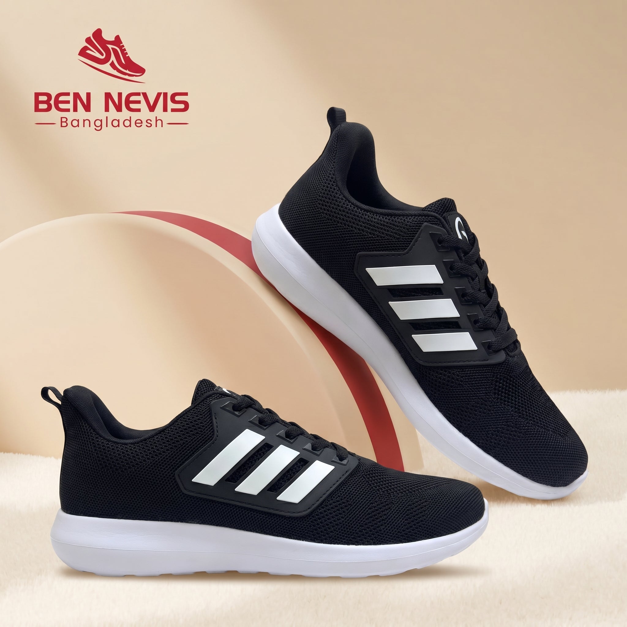 BNB-1104 Stride X Premium Knit Sneaker — Lifestyle Product Shot | Ben Nevis Bangladesh