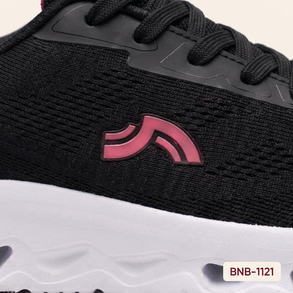 BNB-1121 Onyx Pulse Export-Grade Unisex Sneaker Black — Back View | Ben Nevis Bangladesh