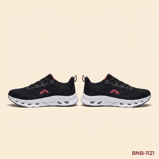BNB-1121 Onyx Pulse Export-Grade Unisex Sneaker Black — Front View | Ben Nevis Bangladesh